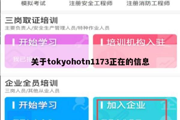 关于tokyohotn1173正在的信息